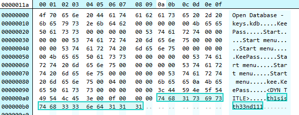 Figure 30: Likely password of the keypass database