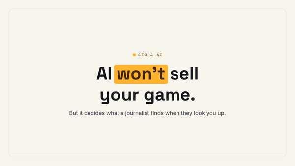 AI won't sell your game — SeeIndie