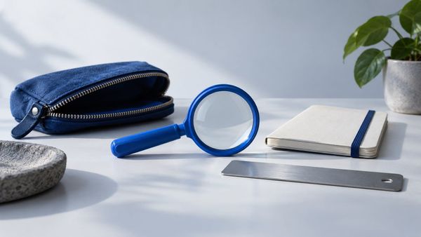 Compact magnifier, ruler and notebook in a small toolkit — SeeIndie