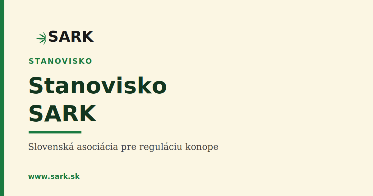 Stanovisko SARK k návrhu zákona o nových psychoaktívnych látkach