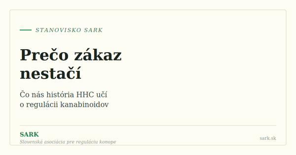 Prečo zákaz nestačí: čo nás história HHC učí o regulácii kanabinoidov