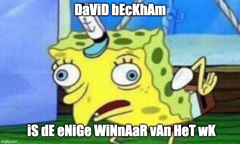 Beckham Spongebob meme