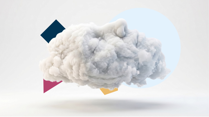 Wolk met hoofd.