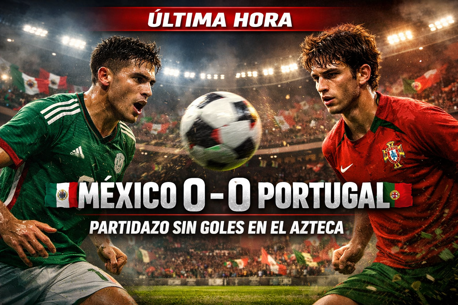 México 0-0 Portugal. Partidazo sin goles en la reapertura del Estadio Azteca
