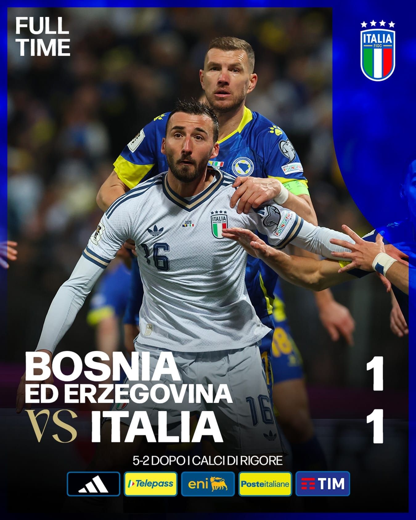 Italia cayó en penaltis y se quedó fuera del Mundial