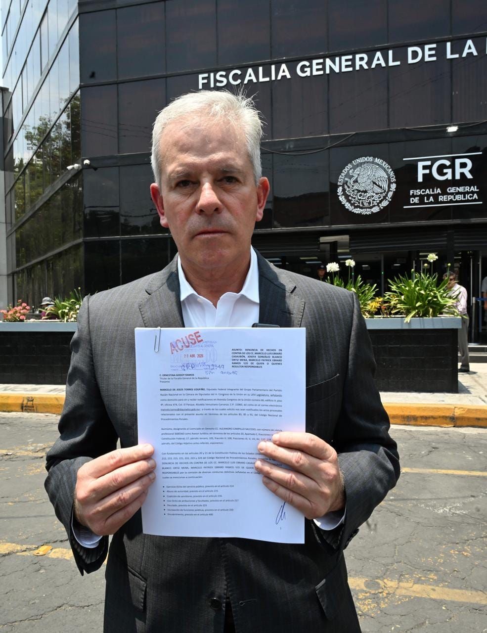 Presenta PAN denuncia ante la FGR contra Marcelo Ebrard por uso abusivo de recursos públicos