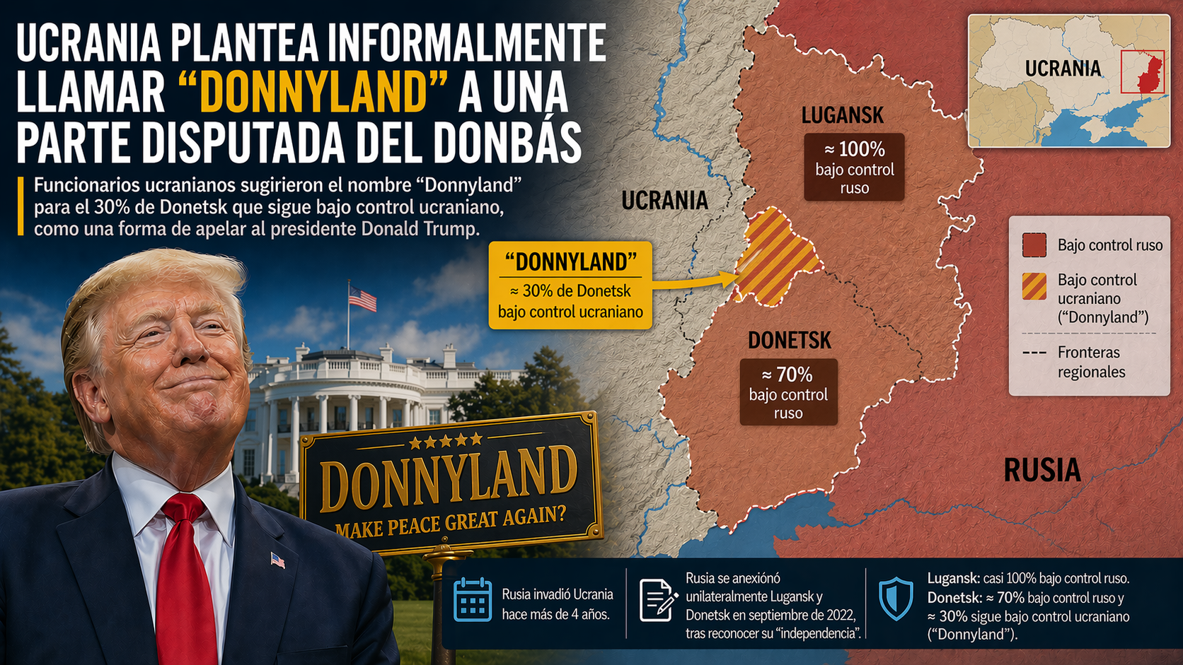 Ucrania plantea informalmente llamar "Donnyland" a una parte disputada del Donbás