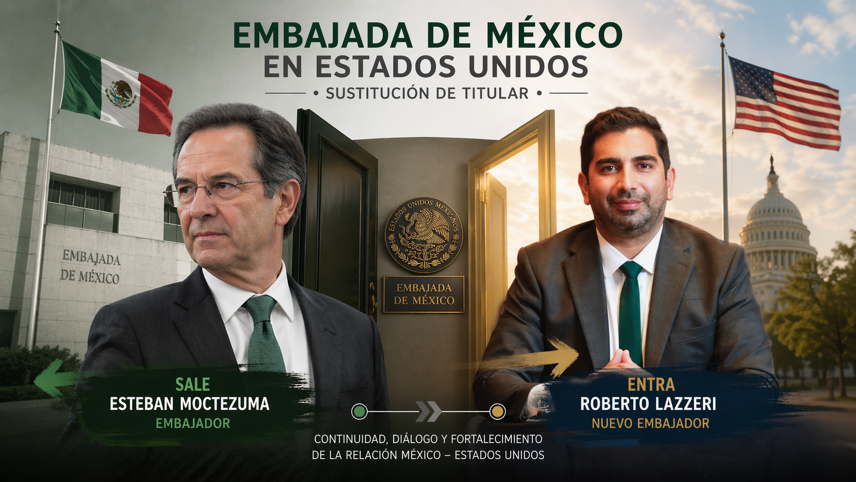 Propone Sheinbaum a Roberto Lazzeri como nuevo embajador de México en EU