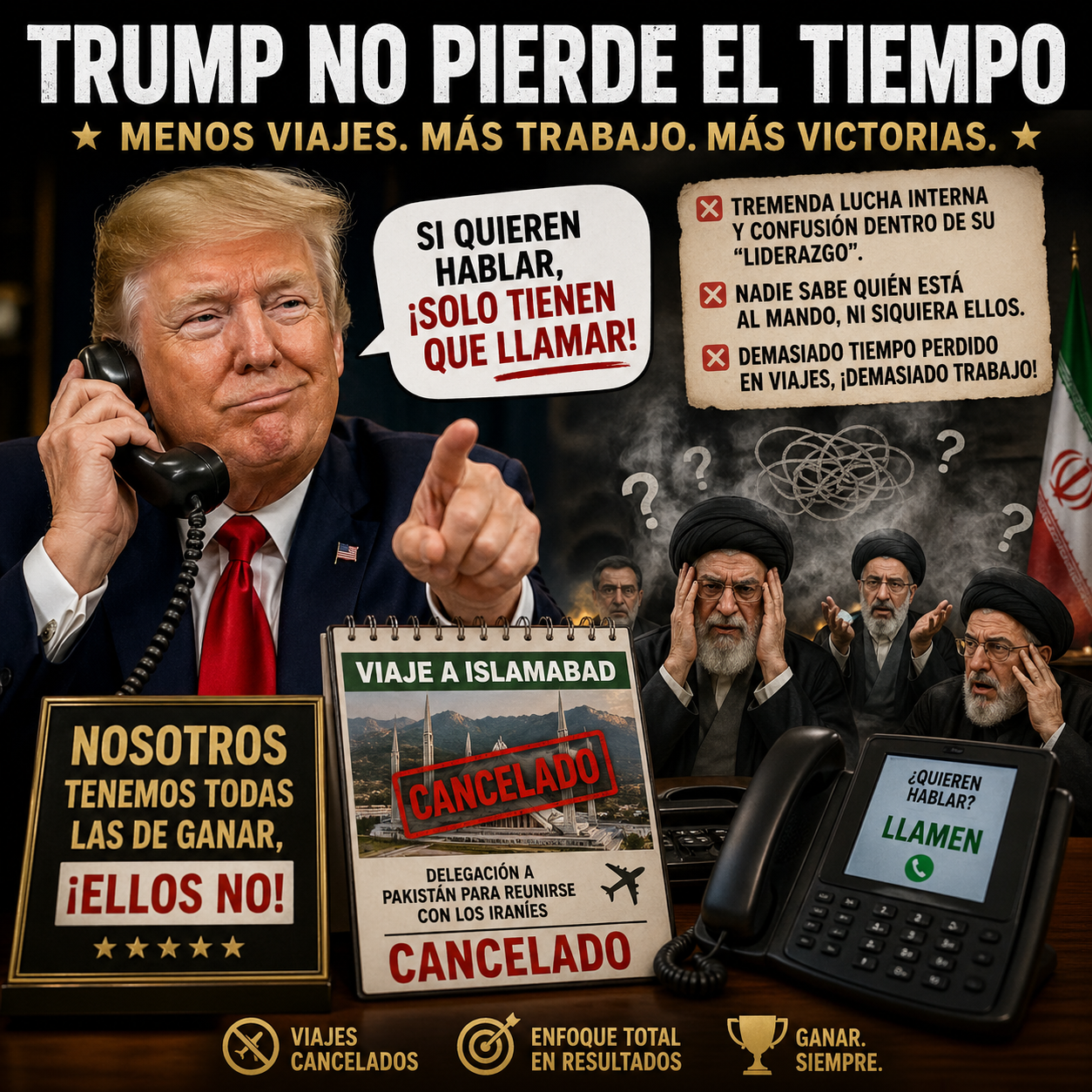 Trump cancela el viaje a Paquistán de su delegación negociadora con Irán