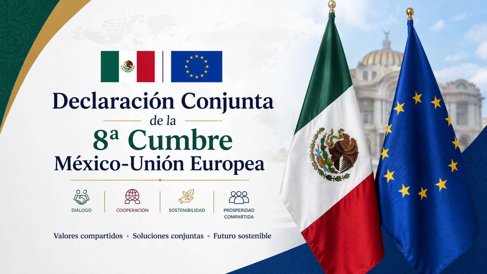 ¿De qué trata la Declaración Conjunta de la 8ª Cumbre México-Unión Europea?