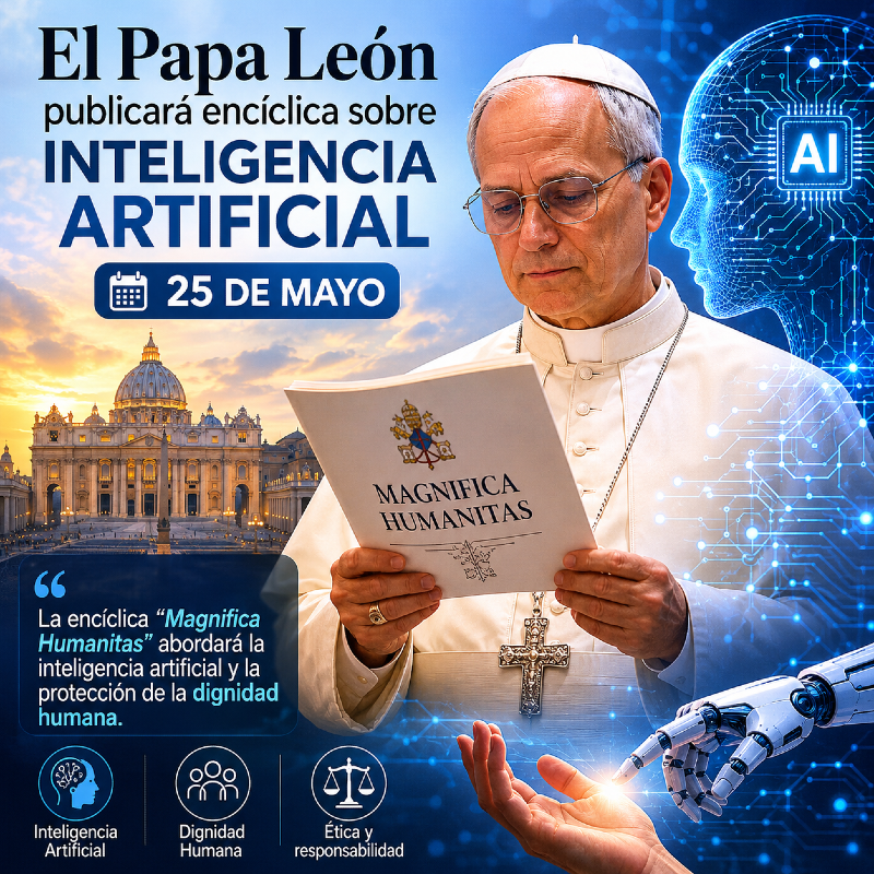 El Papa León XIV publicará encíclica sobre inteligencia artificial el 25 de mayo