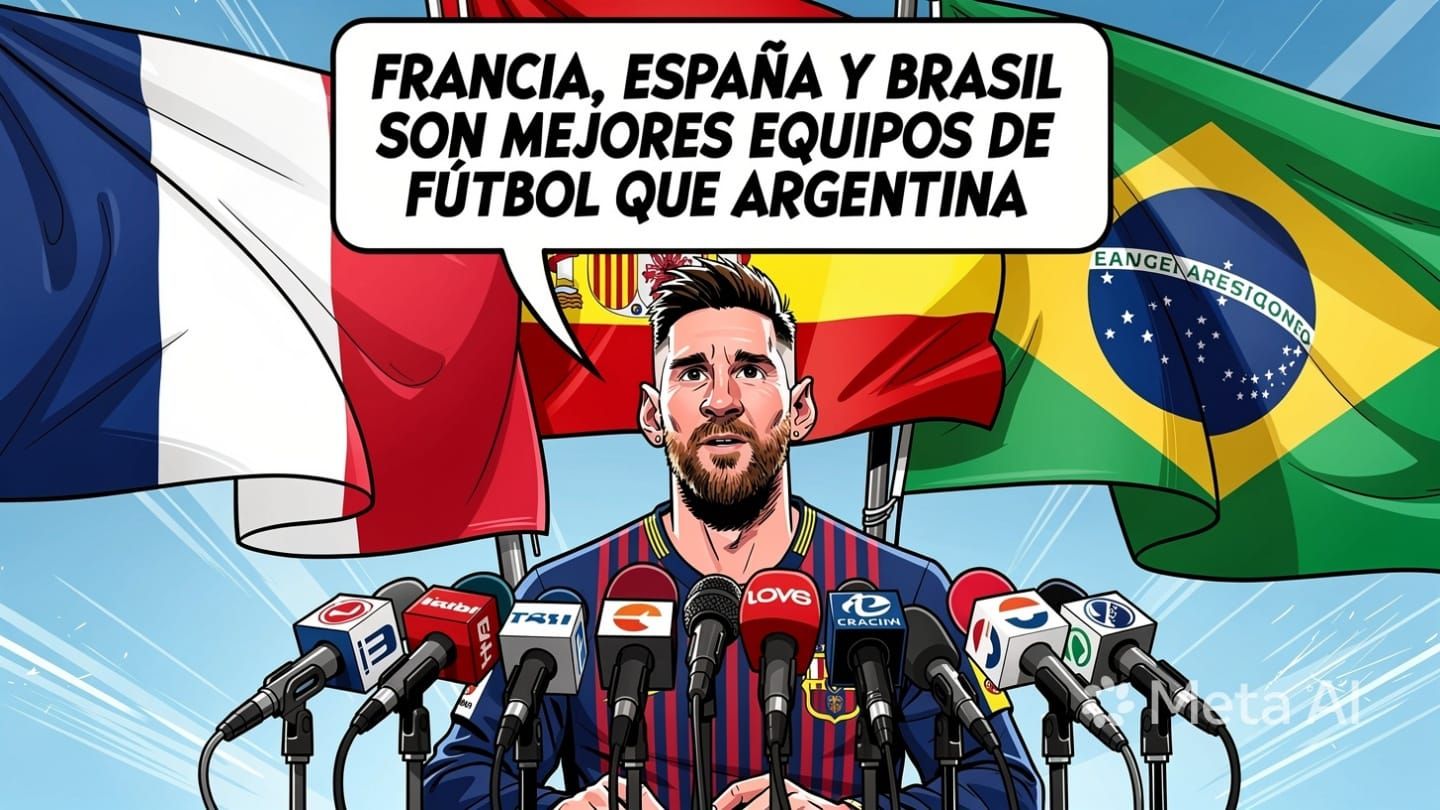 Dice Lionel Messi que Francia, España y Brasil son mejores equipos de fútbol que Argentina