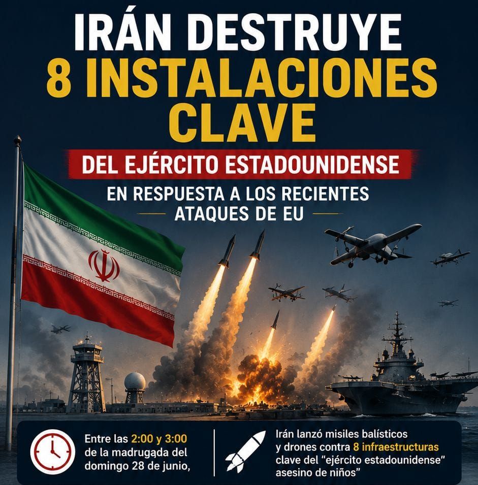 Irán destruye 8 instalaciones clave del Ejército estadounidense en respuesta a los recientes ataques de EU