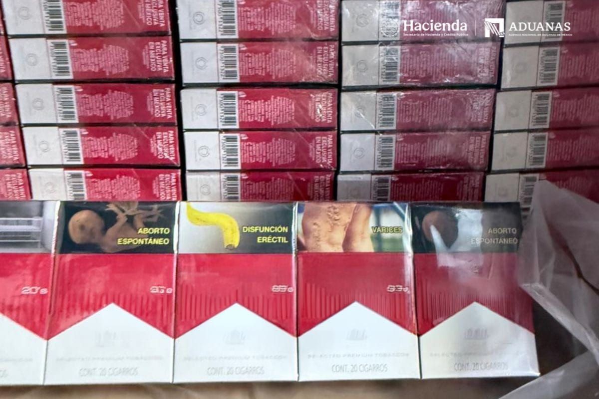 Detectan más de 4 toneladas de cigarrillos presuntamente apócrifos en el AICM