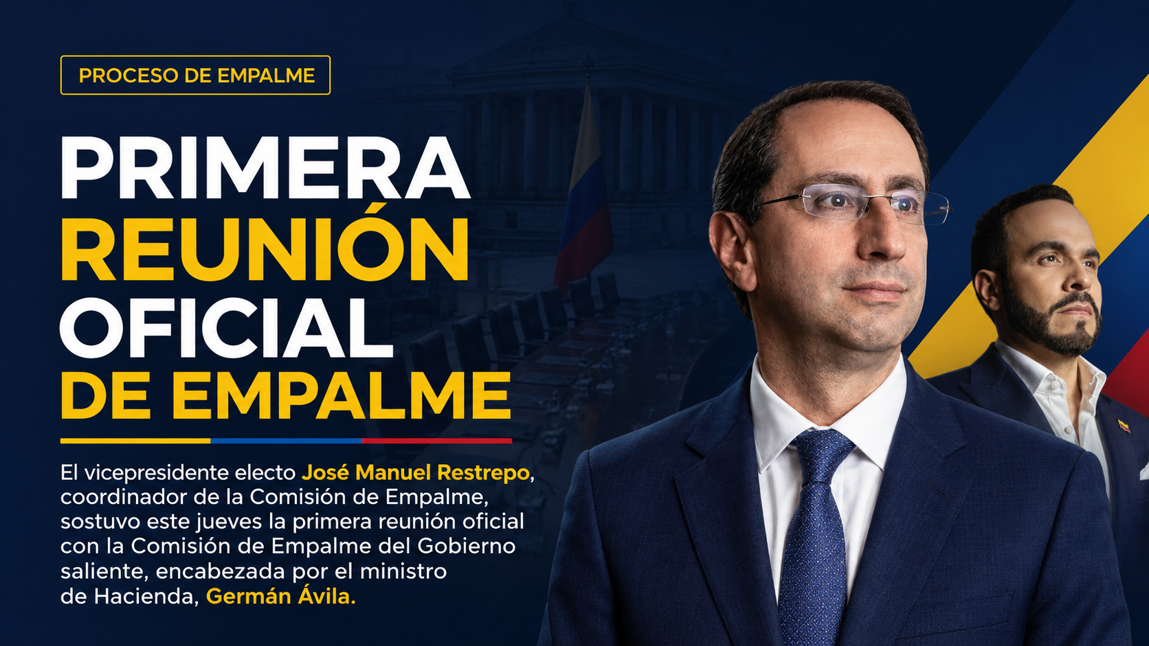 Colombia: Inician primeras conversaciones sobre transición de Gobierno entre Petro y De la Espriella
