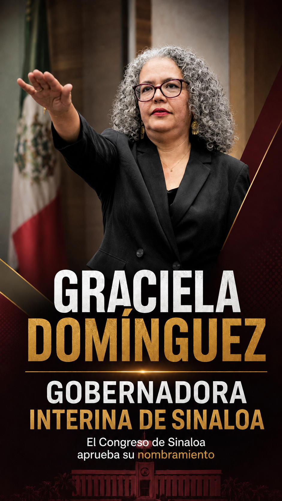Sinaloa tiene nueva gobernadora: Graciela Domínguez Nava asume de forma interina