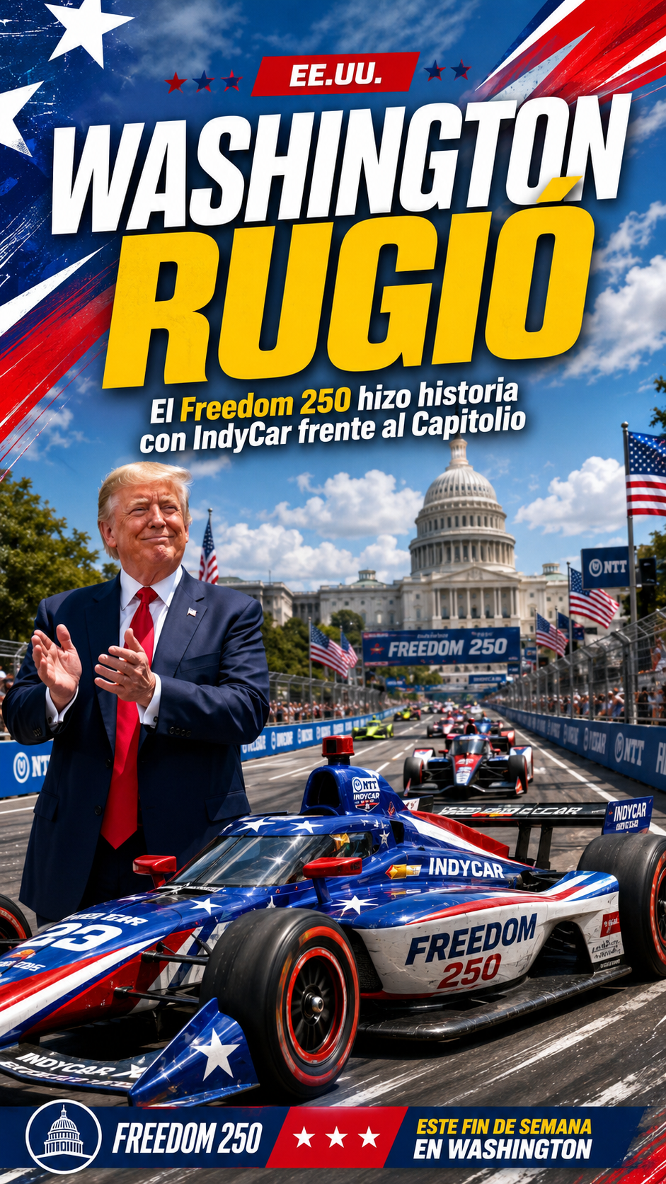 Washington rugió: Kyle Kirkwood conquista el histórico Freedom 250 IndyCar frente al Capitolio
