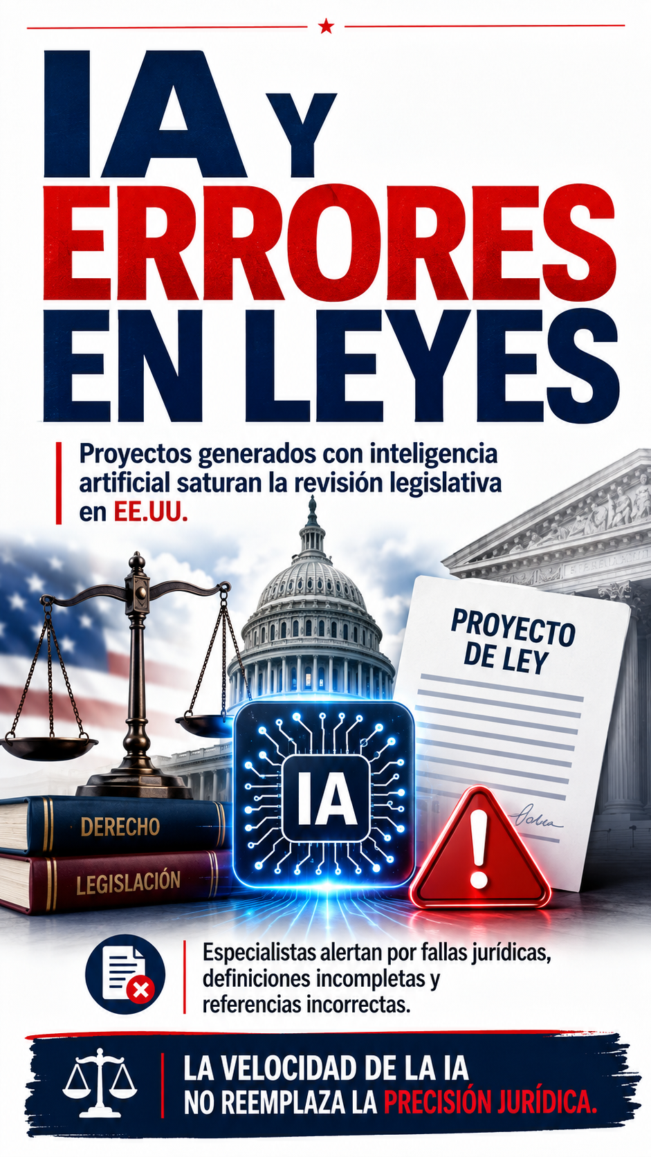 La inteligencia artificial inunda al Congreso de Estados Unidos con proyectos de ley plagados de errores