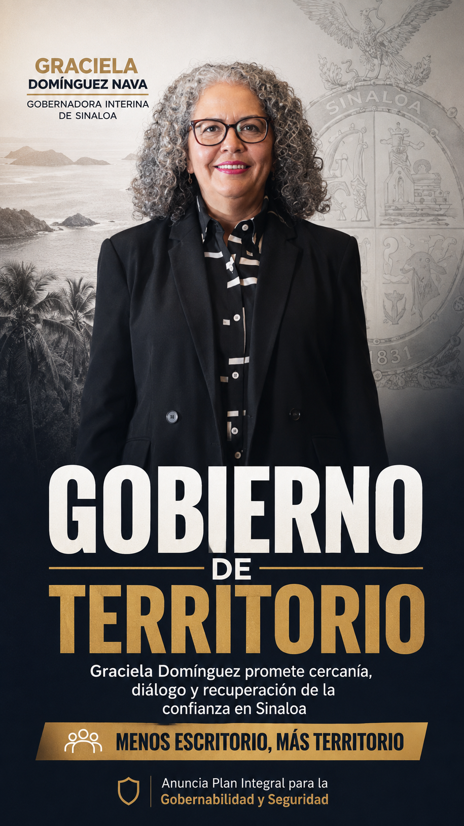 Graciela Domínguez anuncia gobierno de territorio y prepara plan integral de seguridad para Sinaloa