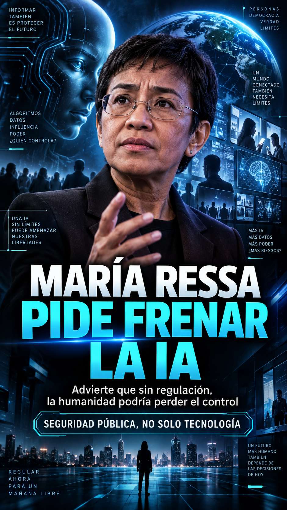 Premio Nobel de la Paz advierte que la IA podría erosionar la capacidad humana de decidir y pide reglas antes de un “punto de inflexión”