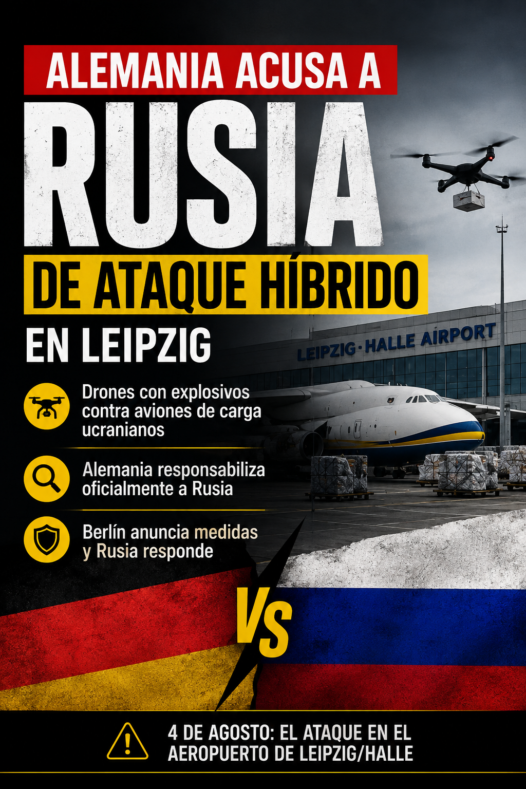 “Rusia es responsable del ataque híbrido perpetrado en Leipzig el 4 de agosto”, declaró Alemania