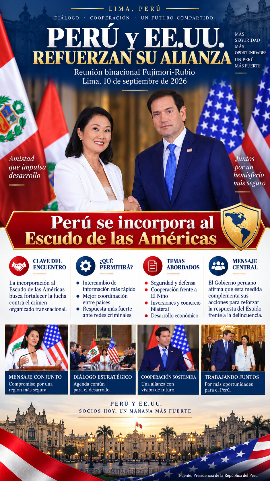 Perú se incorpora al Escudo de las Américas para reforzar combate al crimen transnacional