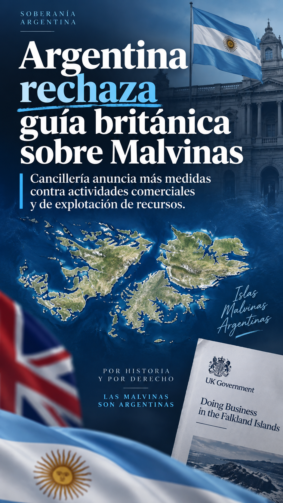 Argentina rechazó la Guía británica para hacer negocios en Islas Malvinas y anunció mayor presión sobre empresas vinculadas a la explotación de recursos