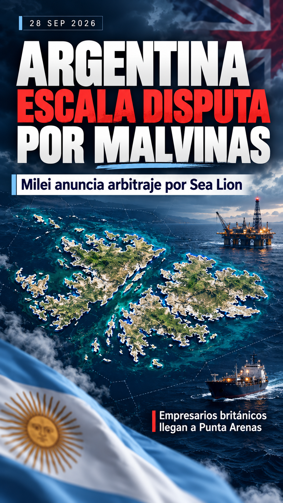 Javier Milei eleva la presión sobre el Reino Unido por las Islas Malvinas y también en contra de Chile