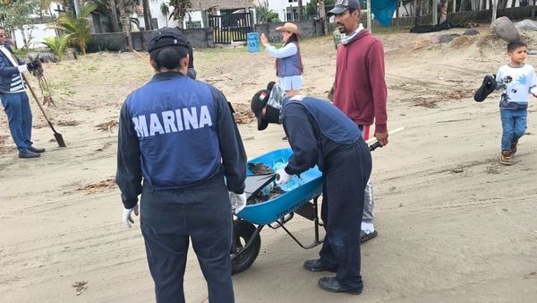 Se han recolectado 94.7 toneladas de residuos impregnados con hidrocarburo en playas de Veracruz y Tabasco, con un avance general de limpieza del 88%.