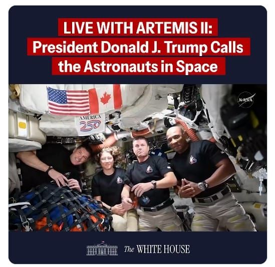 Felicita Donald Trump a los astronautas de la Misión Artemis II