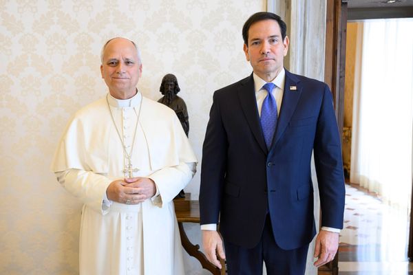 El Papa León XIV recibió esta mañana a Marco Rubio, secretario de Estado de EU, en el Vaticano