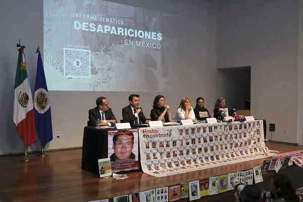 La Comisión Interamericana de Derechos Humanos presentó su informe sobre desapariciones en México.