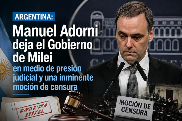 Argentina: Manuel Adorni deja el Gobierno de Milei en medio de presión judicial y una inminente moción de censura