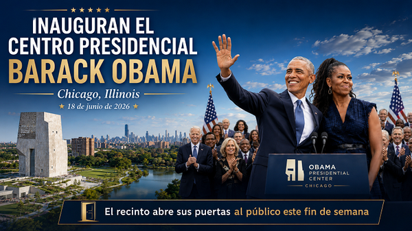 Inauguran el Centro Presidencial Barack Obama, en Chicago, Illinois