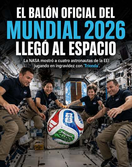 El balón oficial del Mundial 2026 llegó al espacio