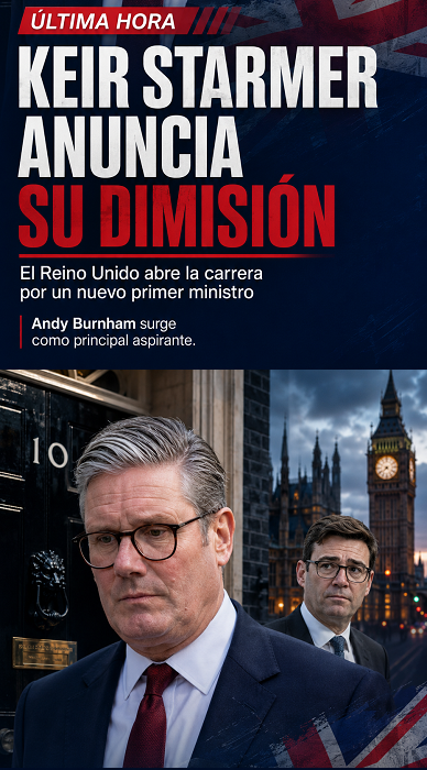 En Inglaterra, Keir Starmer anunció que renunciará a su cargo como Primer Ministro