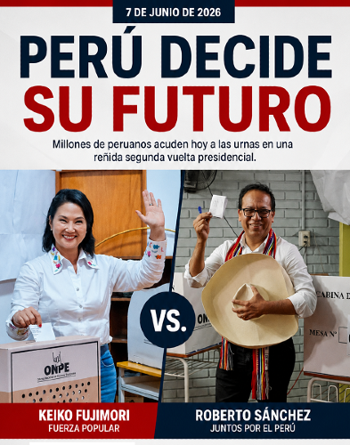 Keiko Fujimori y Roberto Sánchez se disputan la presidencia de Perú