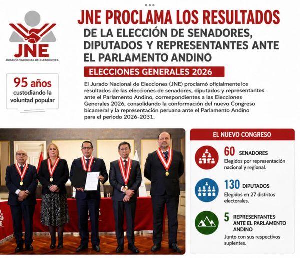 Proclaman oficialmente los resultados de las elecciones legislativas y del Parlamento Andino en Perú