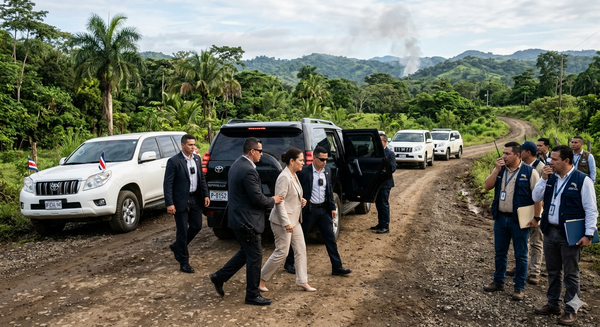 Presidenta de Costa Rica es evacuada tras explosión durante gira oficial; autoridades investigan
