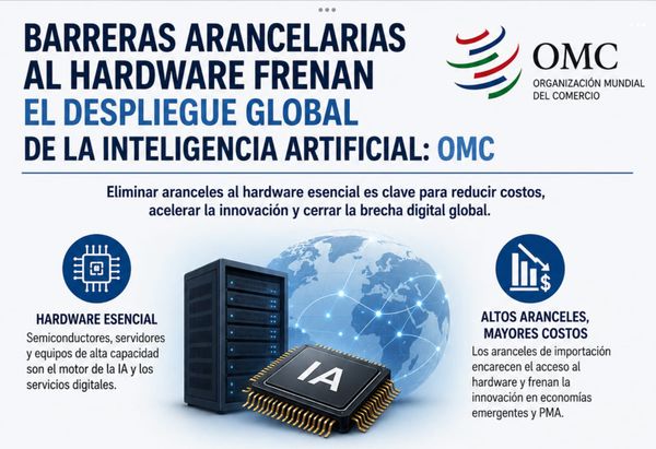 Barreras arancelarias al hardware frenan el despliegue global de la Inteligencia Artificial: OMC