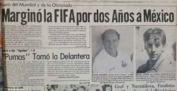 ¿Por qué no fue México al Mundial de Fútbol de 1990 en Italia?