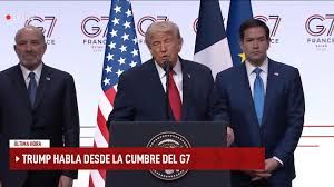 Trump recrudece críticas a México; asegura en reunión del G7 que cárteles controlan al país