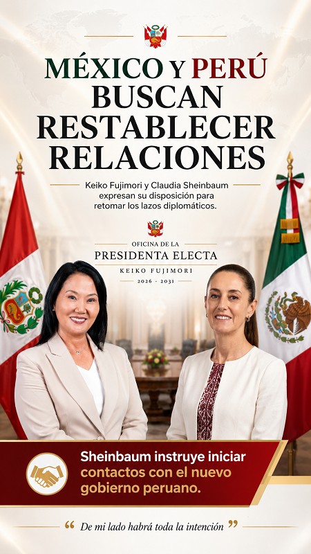 México y Perú abren la puerta a restablecer sus relaciones diplomáticas