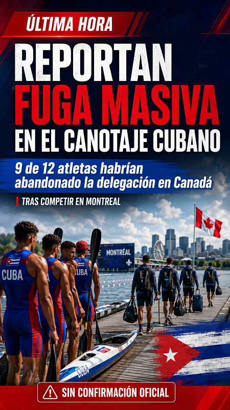 ¡Escape masivo en Canadá! Nueve canoístas cubanos de 12 abandonan la delegación