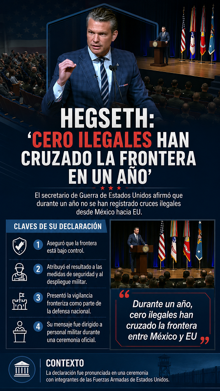 Estados Unidos asegura que ningún inmigrante ilegal ha cruzado la frontera en un año