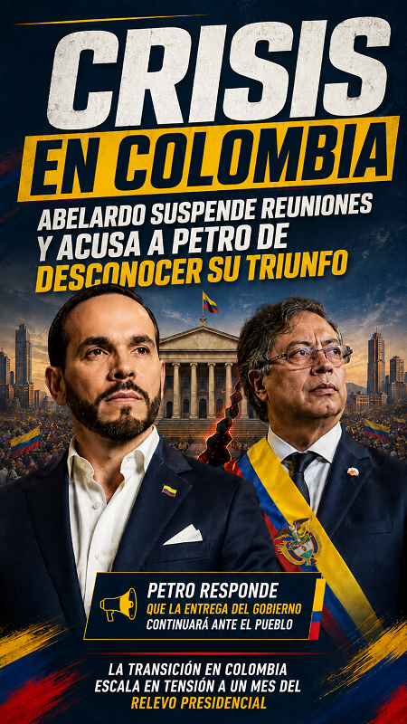 Presidente electo de Colombia acusa a Petro de intentar desconocer los resultados electorales