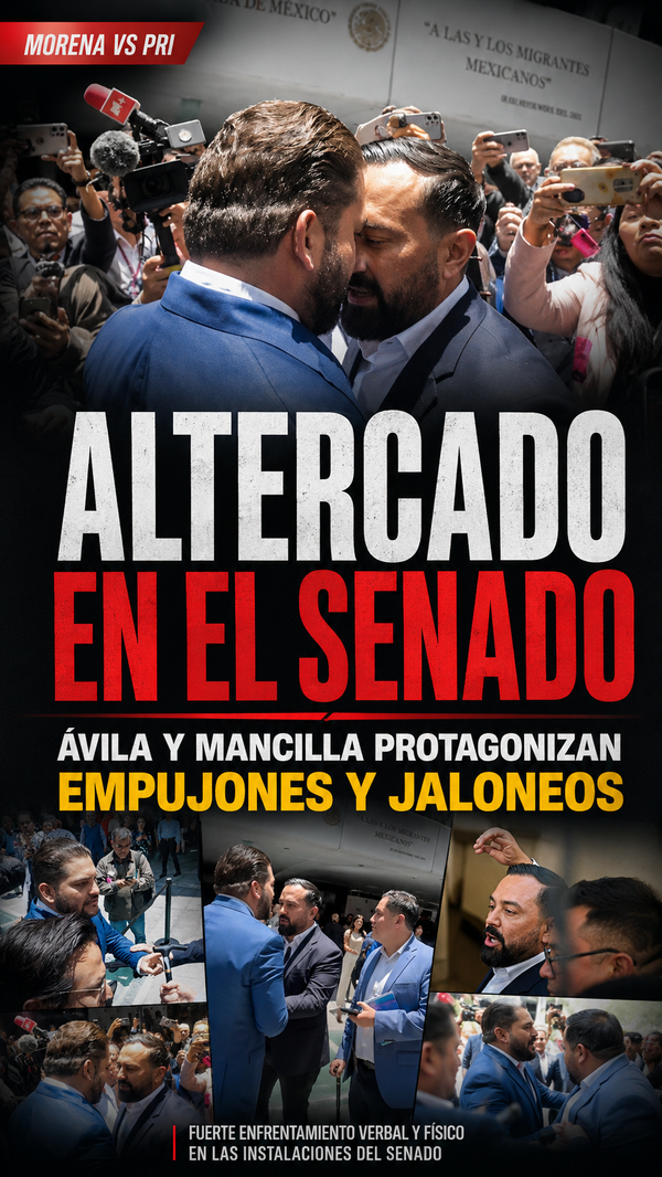 Diputados Arturo Ávila y Eduardo Mancilla protagonizan encontronazo con insultos y jaloneos en el Senado