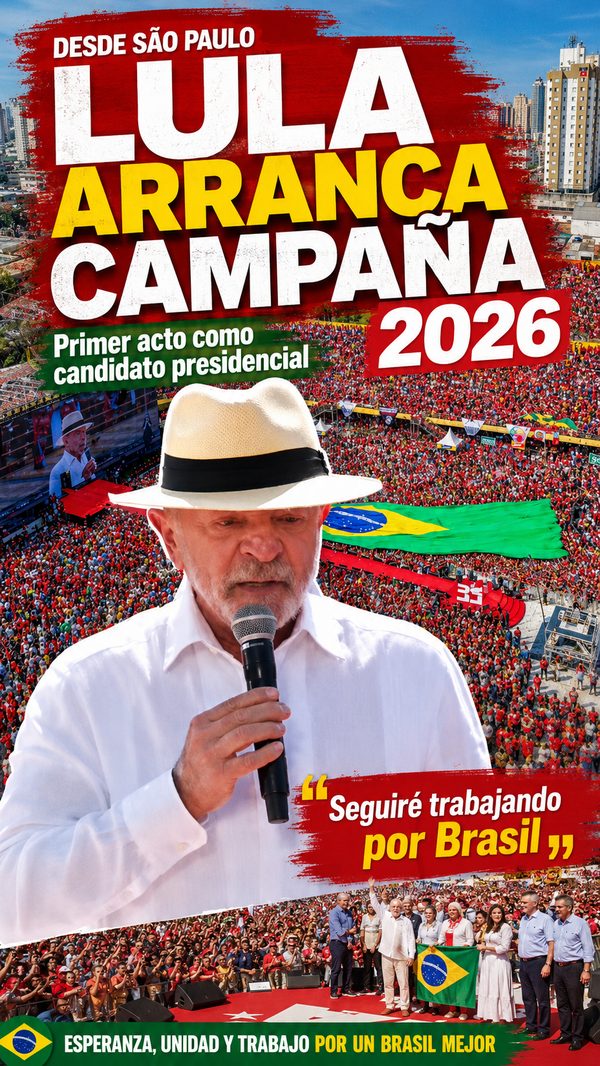 Lula arranca su campaña presidencial de 2026 con un llamado a defender a los trabajadores y frenar el regreso de la derecha