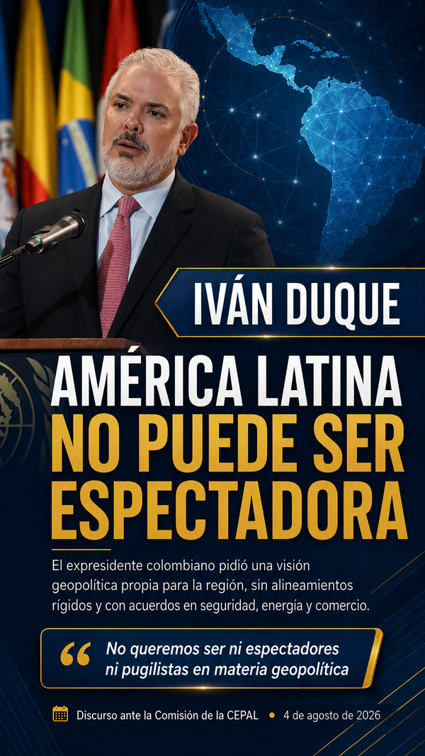 Iván Duque pide una estrategia geopolítica propia para América Latina: “No podemos ser espectadores”