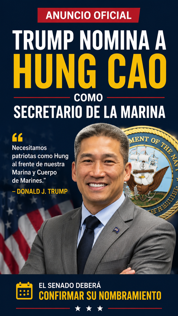 Trump nomina a Hung Cao como próximo secretario de la Marina de Estados Unidos